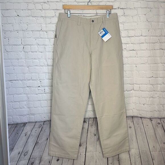 Columbia Relaxed Fit Khaki Pants Omni Shade UPF 50 NEW size W34 x L32” - Picture 1 of 9